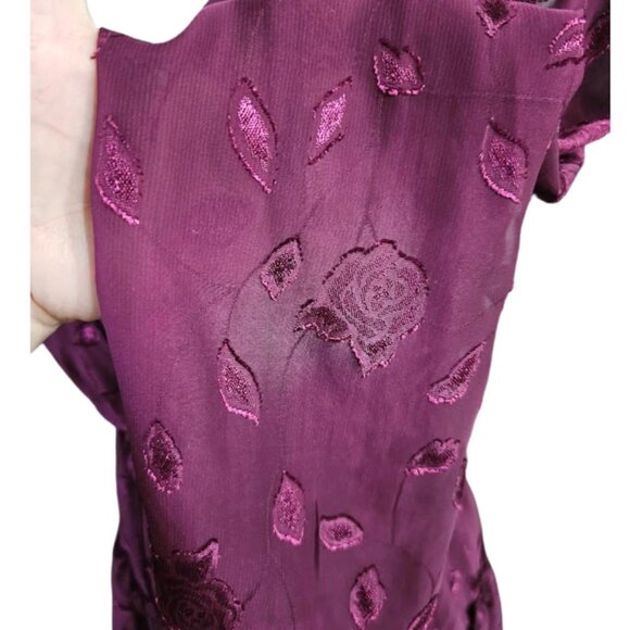 Citi Vibe boho-inspired burgundy wrap style dress in size XS - Picture 4 of 4